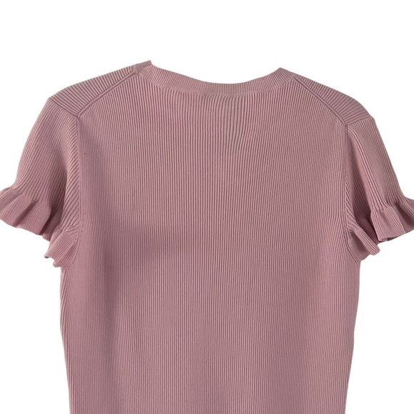 Ted Backer Frill Rib Knit Top  Women  Size S - Picture 8 of 9